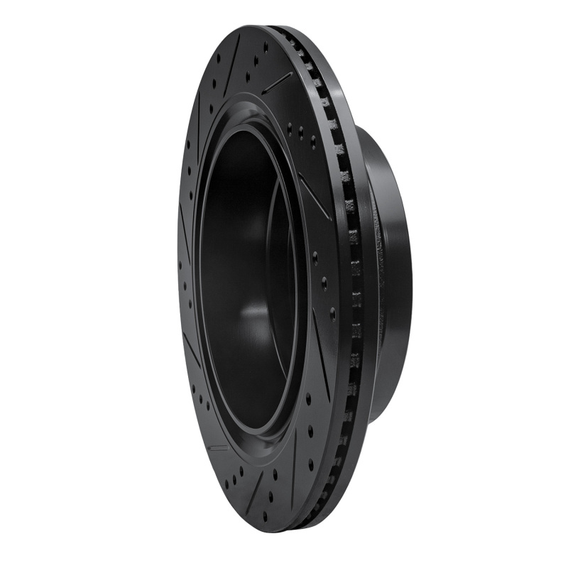 Ford F-150 Brake Rotor (1) - Rear Right - R1 Concepts - Drilled & Slotted - Black - `12-`14